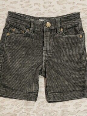 Jamie Kay Olive Green Corduroy Shorts with Gold Hardware Sz 2